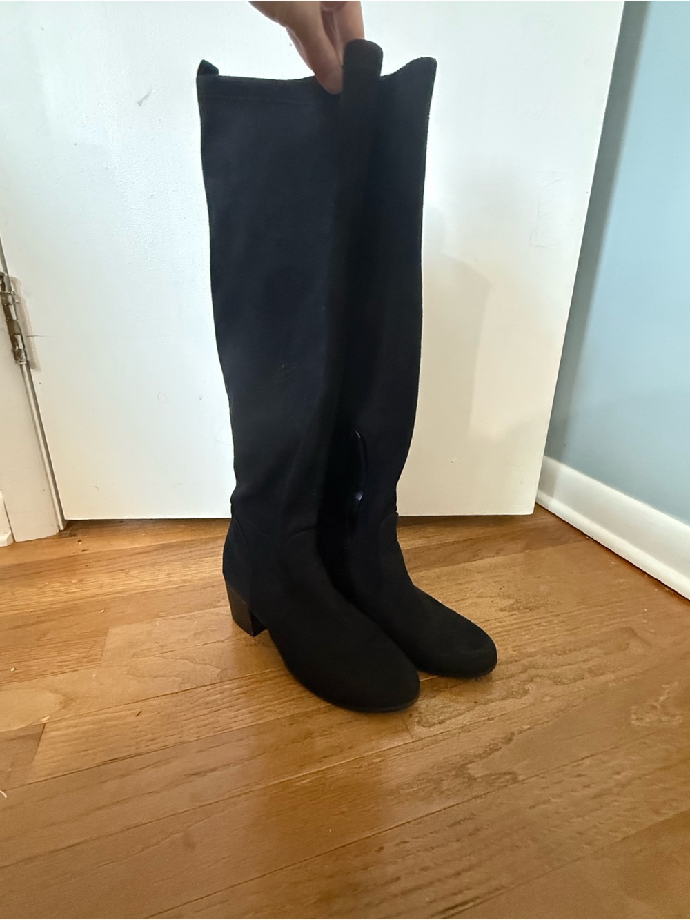 T.J.Maxx Black Over-the-Knee Block Heel Boots